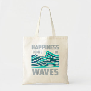 Geluk komt voor in golven golflengte tote bag