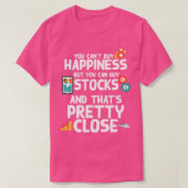 Geluk Koop Stocks handelaar Verkennende cadeautjes T-shirt (Design voorkant)