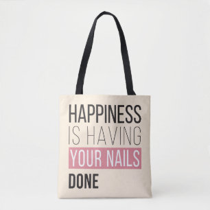 Geluk laat je nagels doen draagtas