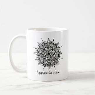 Geluk leeft binnen Mandala Coffee of Tea Mok