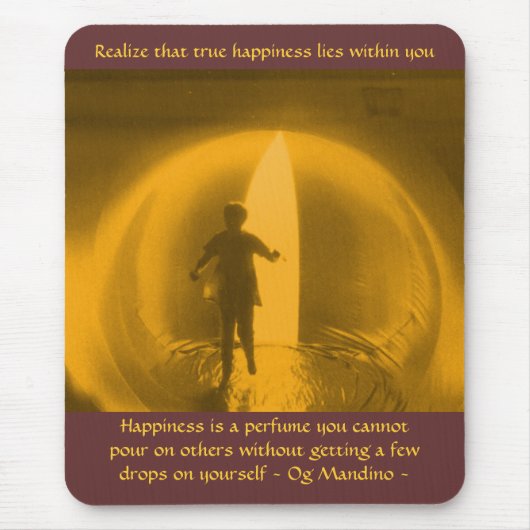 Geluk leeft in jou - mousepad muismat (Voorkant)