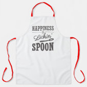 Geluk ligt in de mond schort (Voorkant)