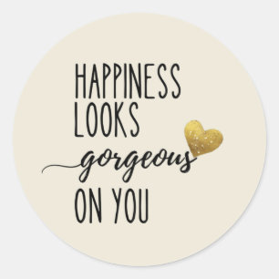 Geluk lijkt geweldig op jou ronde sticker