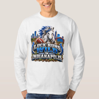 Geluk Loopt Wild in Indianapolis Voetbalfan T-shirt