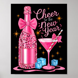 Geluk met het nieuwe jaar 2026 Champagne Oud en Ni Poster