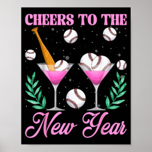 Geluk met het nieuwe jaar Champagne Gl & Honkb Poster