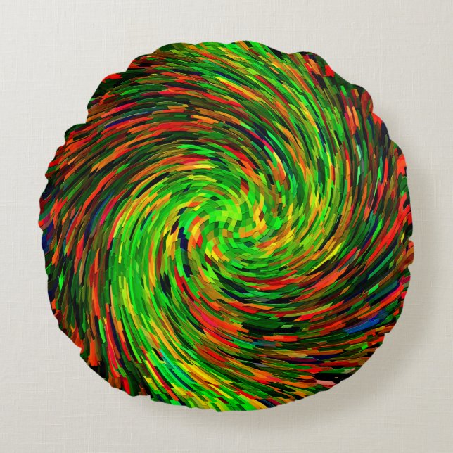 Geluk met twee kanten..... rond kussen (Voorkant)