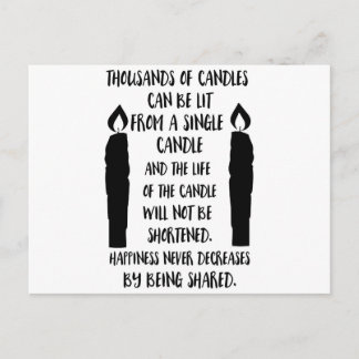 Geluk neemt nooit af door gedeeld te worden briefkaart