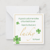 Geluk om klant St. Patrick's Day te hebben Notitiekaartje (Voorkant)
