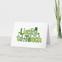 Geluk om St. Patrick's Day leraar te bedanken