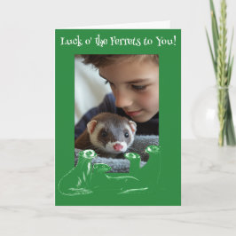 Geluk op de Fretten St. Patrick's Day Feestdagen Kaart