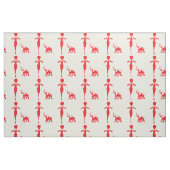 Geluk Rode Olifant Stof (Fat Quarter)