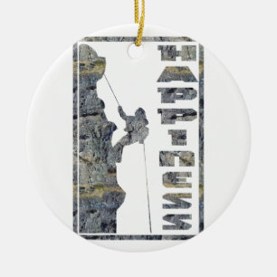 Geluk: Rotsklimmen Keramisch Ornament