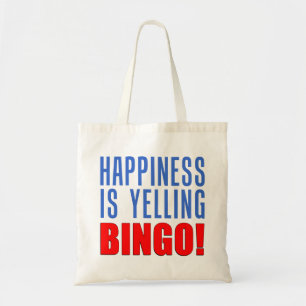 Geluk schreeuwt Bingo Funny Canvas tas