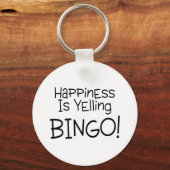 Geluk schreeuwt bingo sleutelhanger (Voorkant)