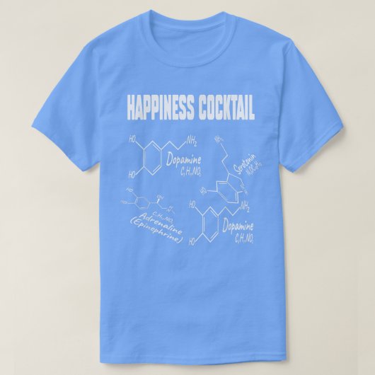 Geluk Serotonin Molecule Funny Depression Ment T-shirt (Design voorkant)