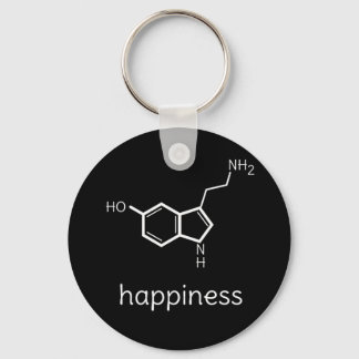 geluk serotoninemoleculen sleutelhanger