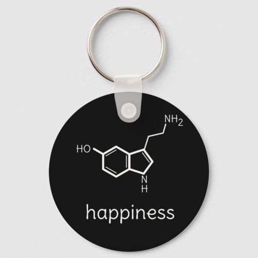 geluk serotoninemoleculen sleutelhanger (Voorkant)