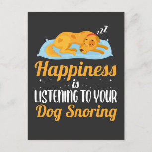 Geluk Snoring Dog Love Pet Owner Briefkaart