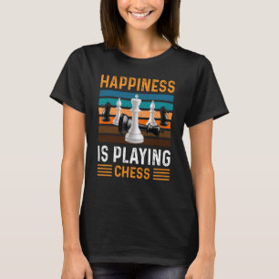 Geluk speelt Chess Checkmate Table T-shirt