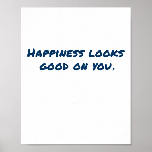 Geluk staat goed bij je Sticker Poster (Voorkant)