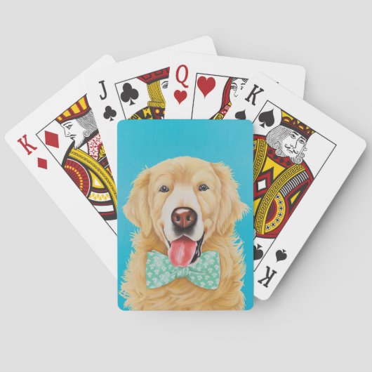 Geluk van de hond pokerkaarten (Achterkant)