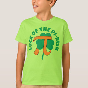 GELUK VAN DE PI RISH St Patrick's Day Pi Day Kinde T-shirt