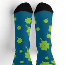 Geluk vierbladige klaver sokken St. Patty's dag