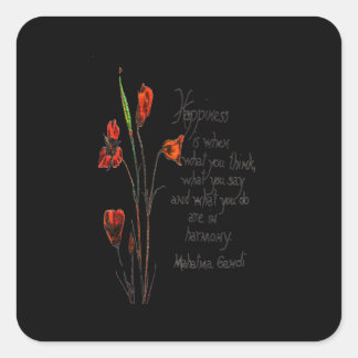 Geluk Vierkante Sticker