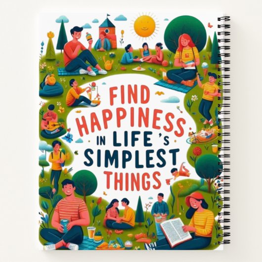 Geluk vinden in de eenvoudigste dingen van het lev notitieboek (Achterkant)
