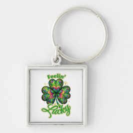 Geluk voelen sleutelhanger