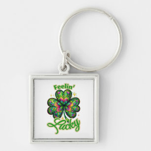 Geluk voelen sleutelhanger