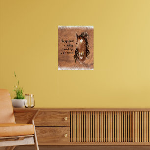 Geluk wordt bemind door een paard poster