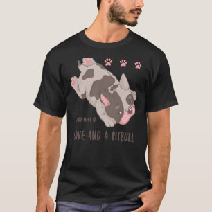 Geluk wordt geliefd door een pitbull perfect t-shirt