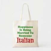 Geluk wordt getrouwd met de Italiaanse Canvas tas (Voorkant)