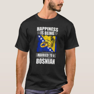 Geluk wordt getrouwd met een Bosnisch T-shirt