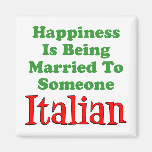 Geluk wordt getrouwd met een Italiaan Magneet