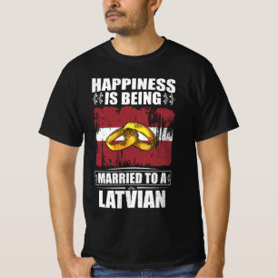 Geluk wordt getrouwd met een Lets T-shirt