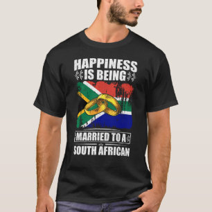 Geluk wordt getrouwd met een Zuid-Afrikaans T-shirt