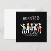 Geluk Zingend Choir Singer Musician Sing Gift Kaart (Voorkant / Achterkant)