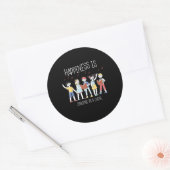 Geluk Zingend Choir Singer Musician Sing Gift Ronde Sticker (Envelop)