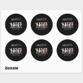 Geluk Zingend Choir Singer Musician Sing Gift Ronde Sticker (Vel)