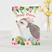 Gelukige Ostara wenskaart Kaart (Gele Bloem)