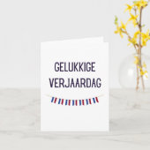 Gelukk Nederlands blije verjaardag Kaart (Gele Bloem)