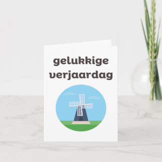 Gelukk Nederlands blije verjaardag Kaart