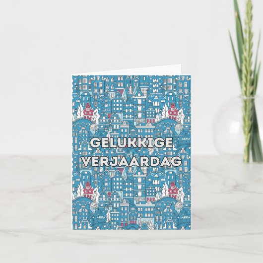 Gelukk Nederlands blije verjaardag Kaart (Voorkant)