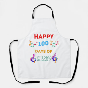 Gelukkig 100 dagen muziek schort