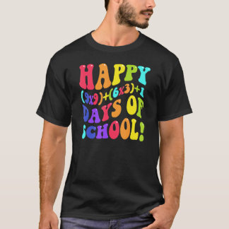 Gelukkig 100 dagen school 100ste dag leraar wiskun t-shirt