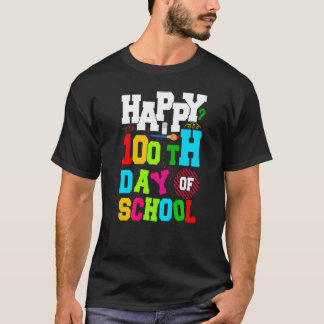 Gelukkig 100 dagen school kinderen leraren student t-shirt