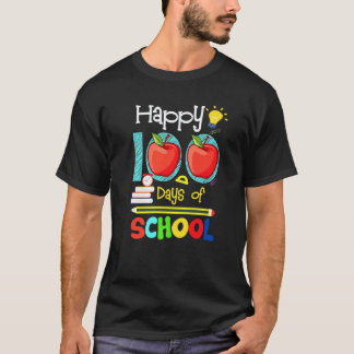 Gelukkig 100 dagen school   Leraar Student Kindere T-shirt